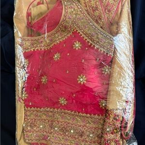 Pink and Gold Embellished Traditional Outfit